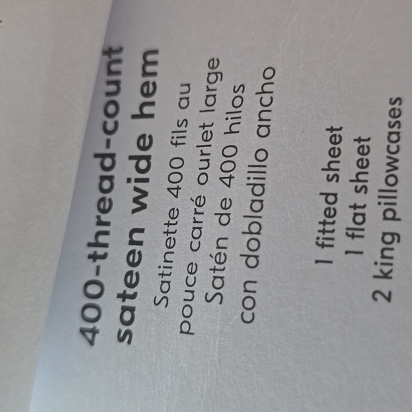 Luxury White Sheet Set 400-Thread-Count Sateen Wide Hem,King  & Queen, $189.00US - Picture 15 of 16